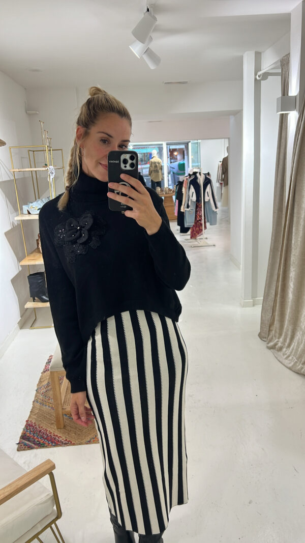 jersey negro ideal para vestidos