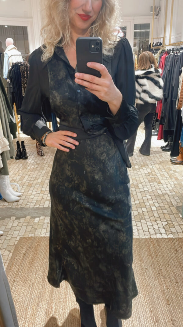 Falda satén black dore