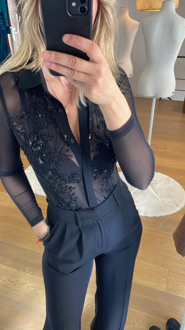 body con cuello solapa star black