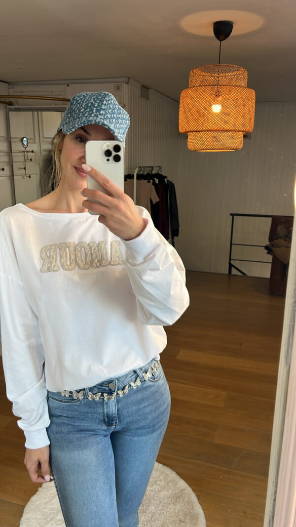 sudadera reversible amour blanca