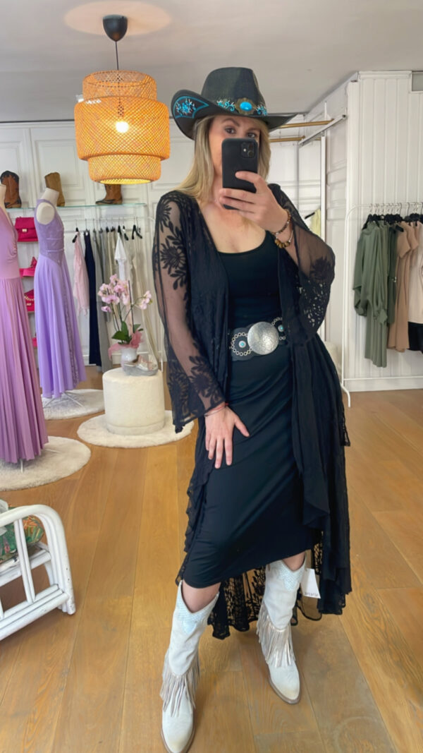 Vestido kaftan boho negro