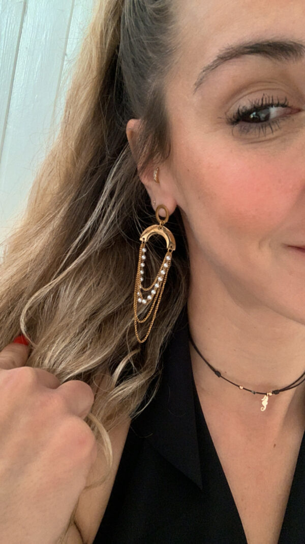 Pendientes Alba dorados