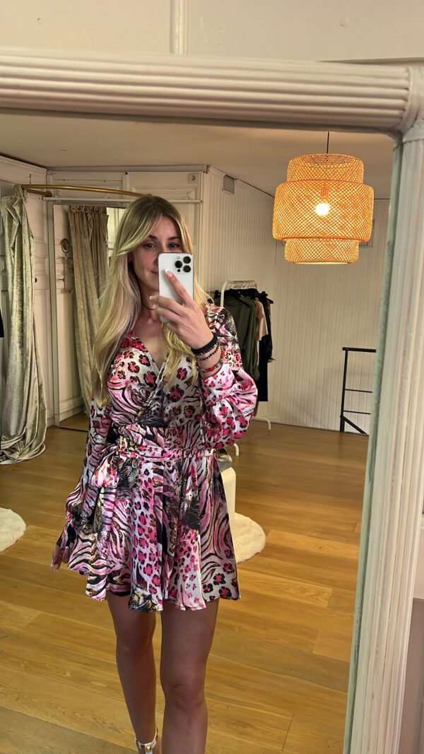 Vestido Abril animal corto