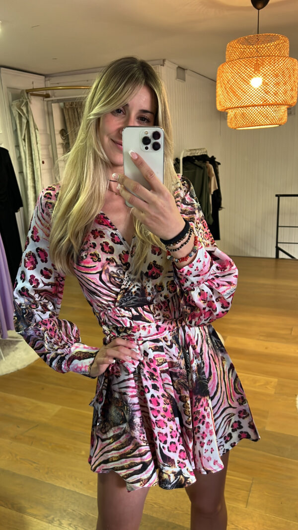 Vestido Abril animal corto