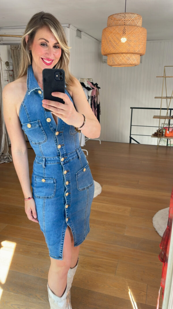 Vestido jeans lace
