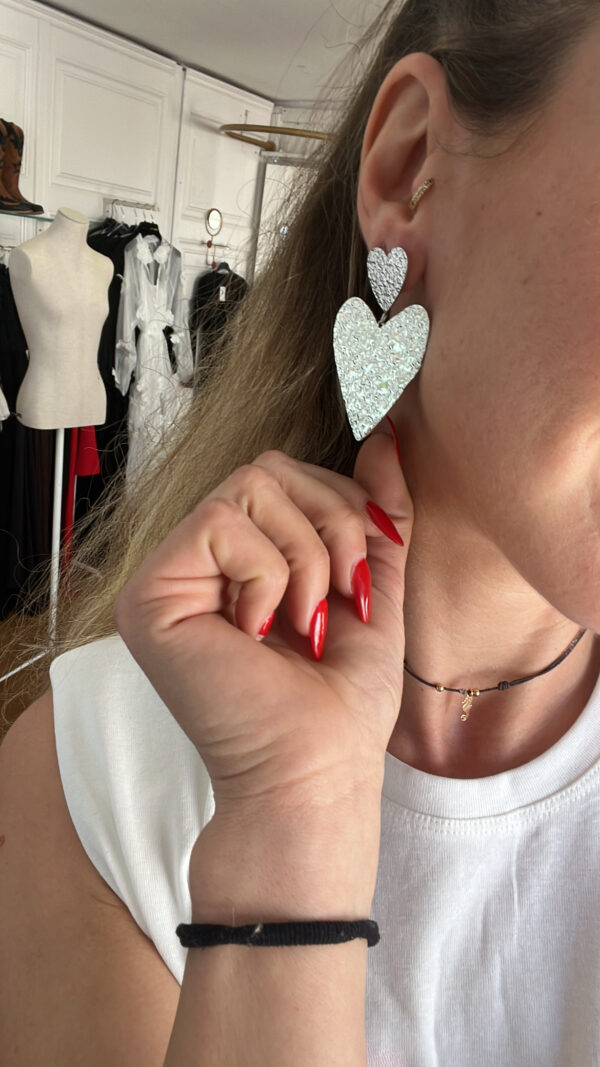 Pendiente corazoncito plata