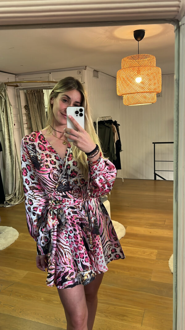 Vestido Abril animal corto