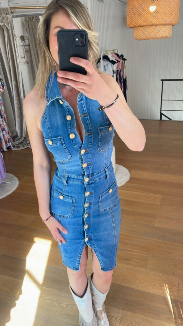 Vestido jeans lace