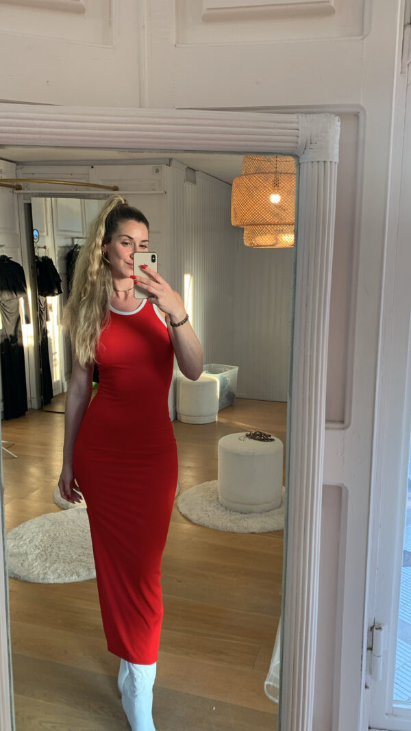 Vestido Múnich largo rojo