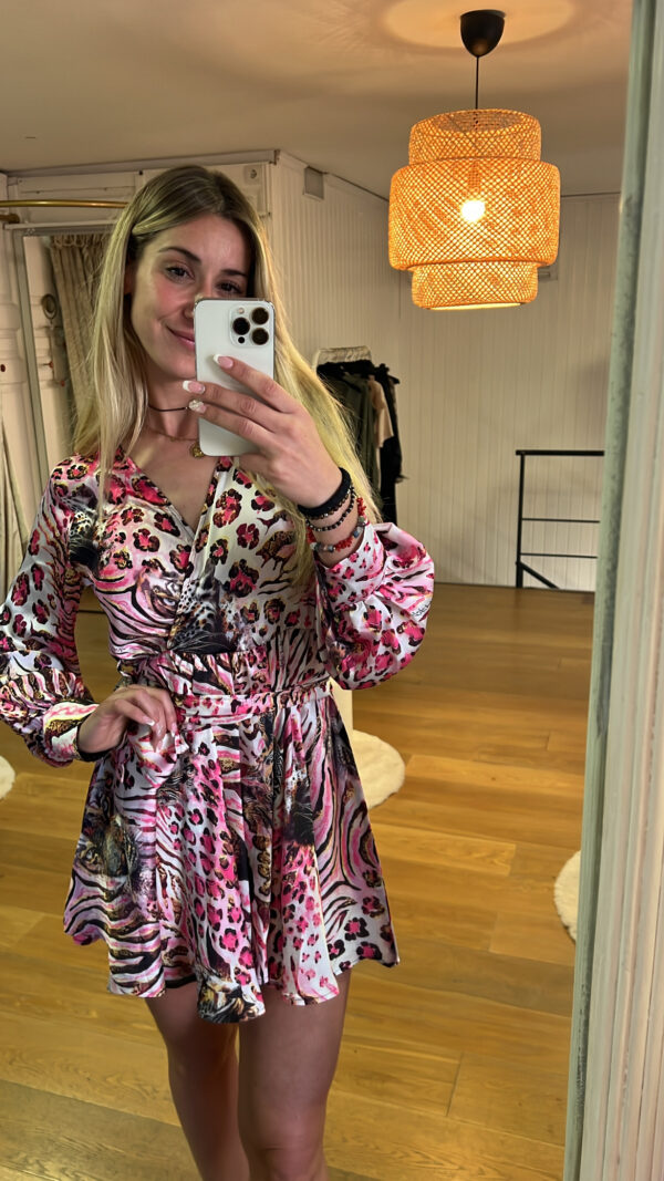 Vestido Abril animal corto