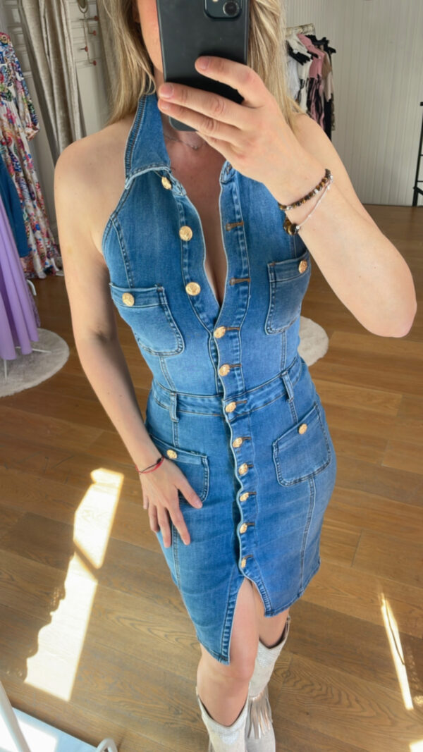 Vestido jeans lace