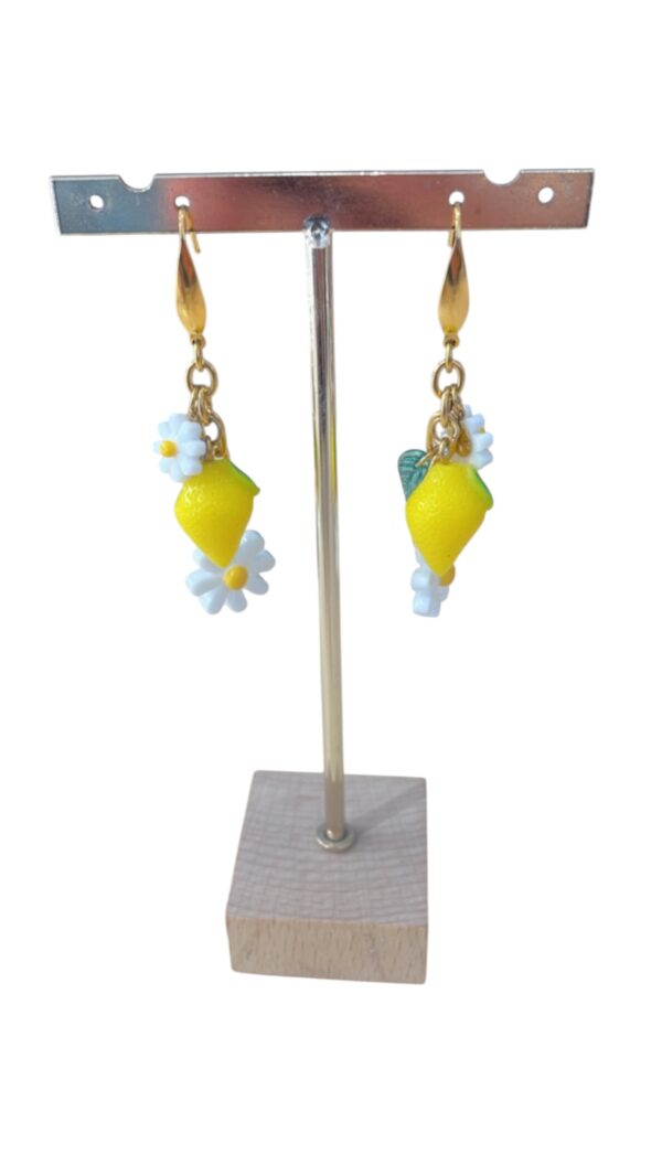 Pendientes flor limon