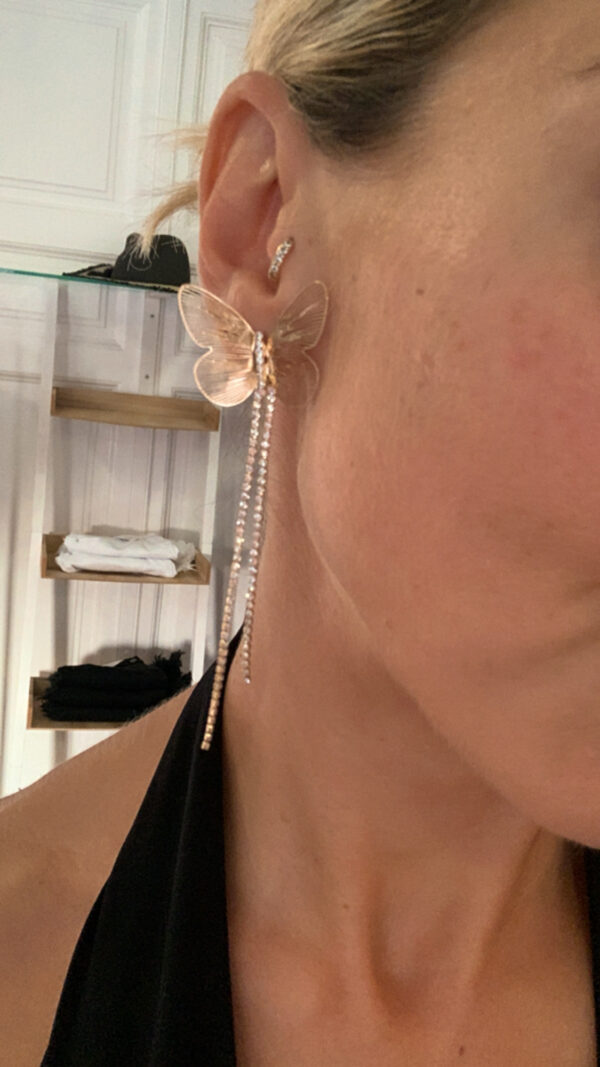 Pendientes mariposa con cascada