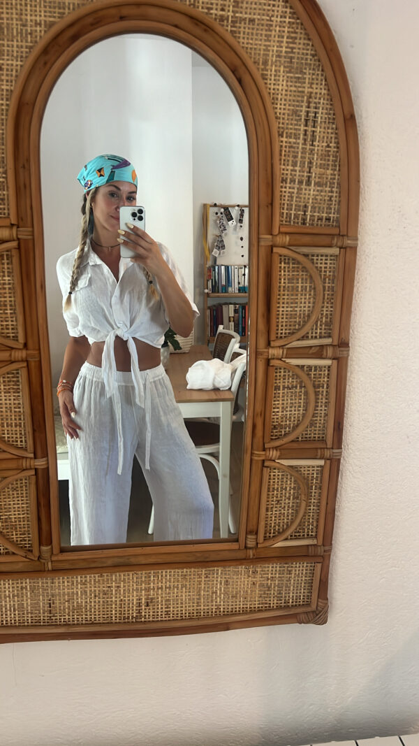 Pantalon lino blanco