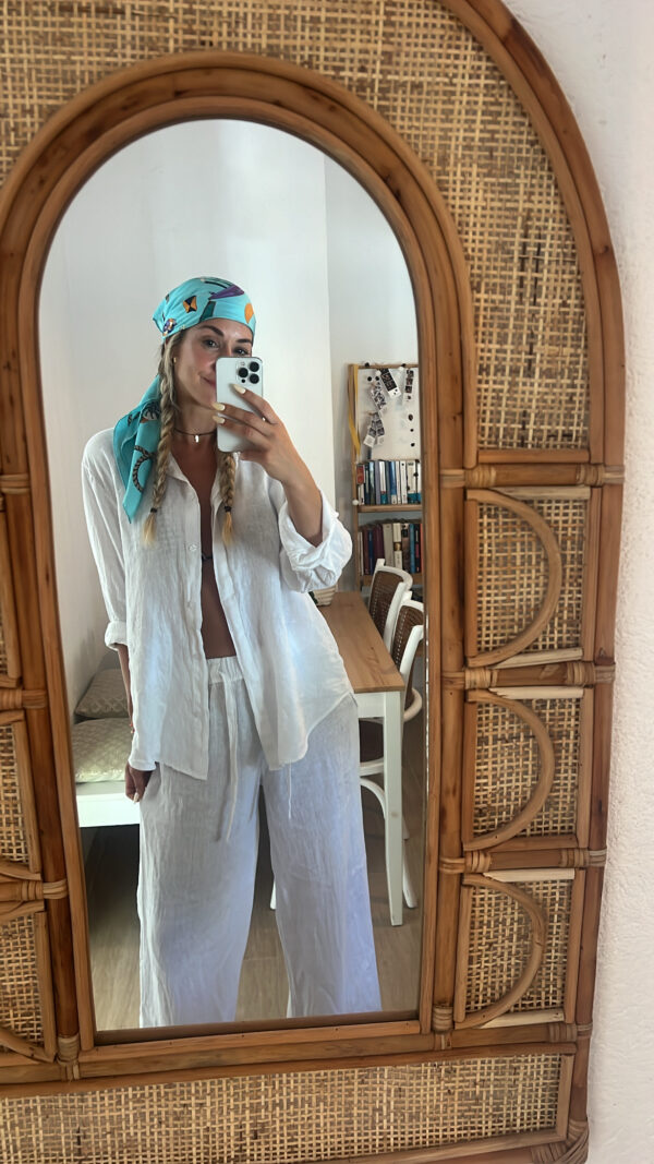Pantalon lino blanco