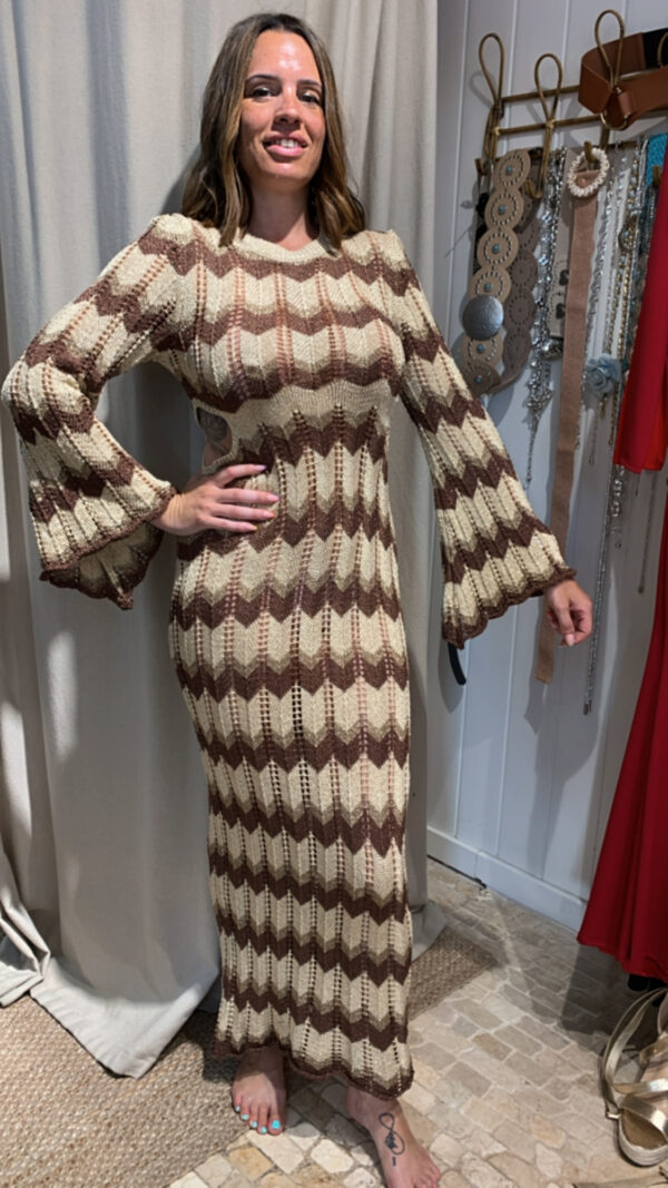 Vestido ziggy Marrón
