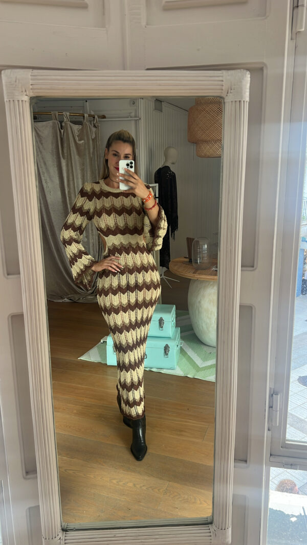 Vestido ziggy Marrón