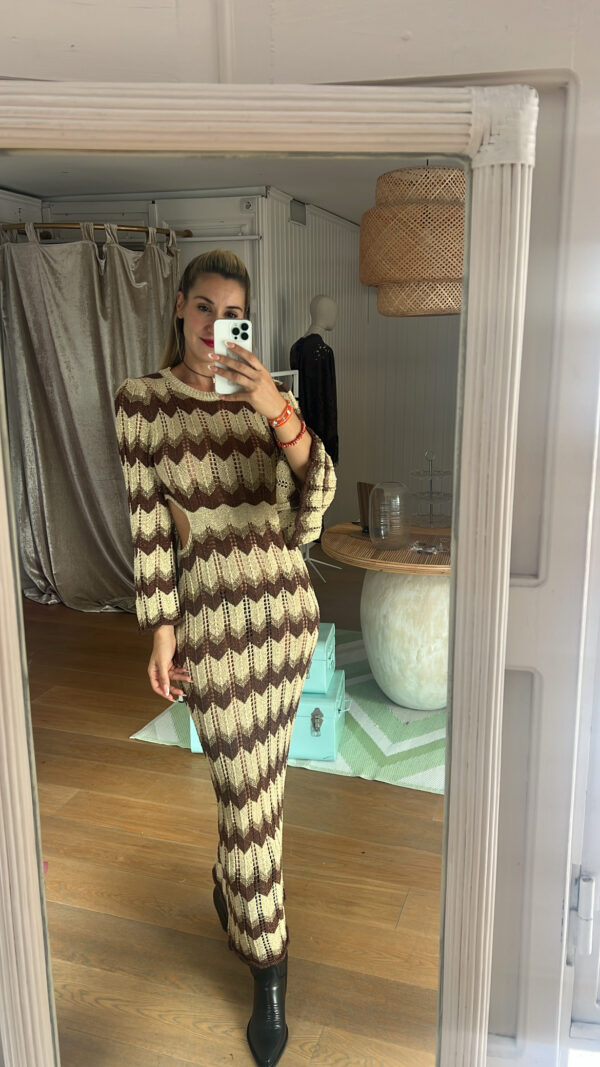 Vestido ziggy Marrón