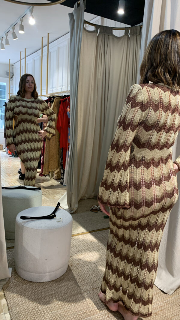 Vestido ziggy Marrón