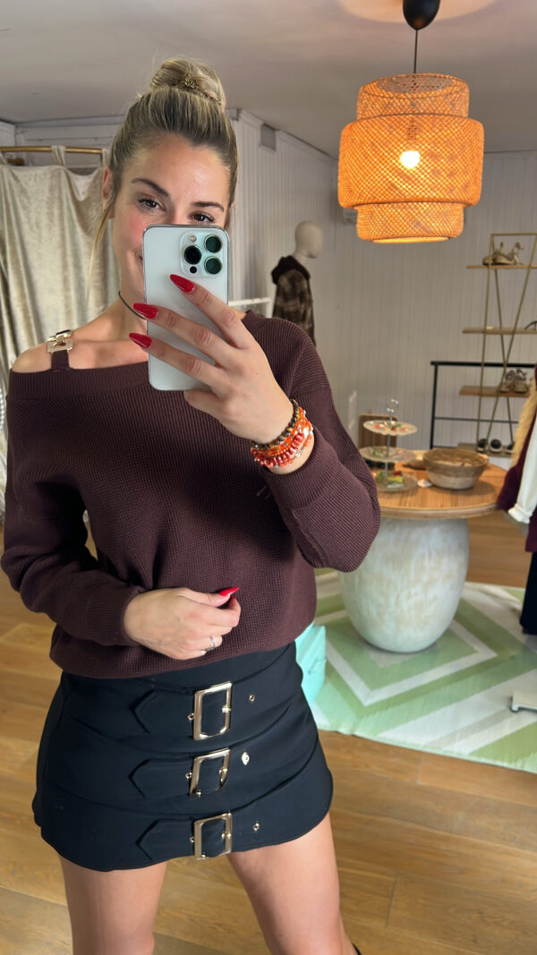Jersey suit marrón