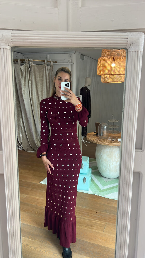 vestido Sandro granate