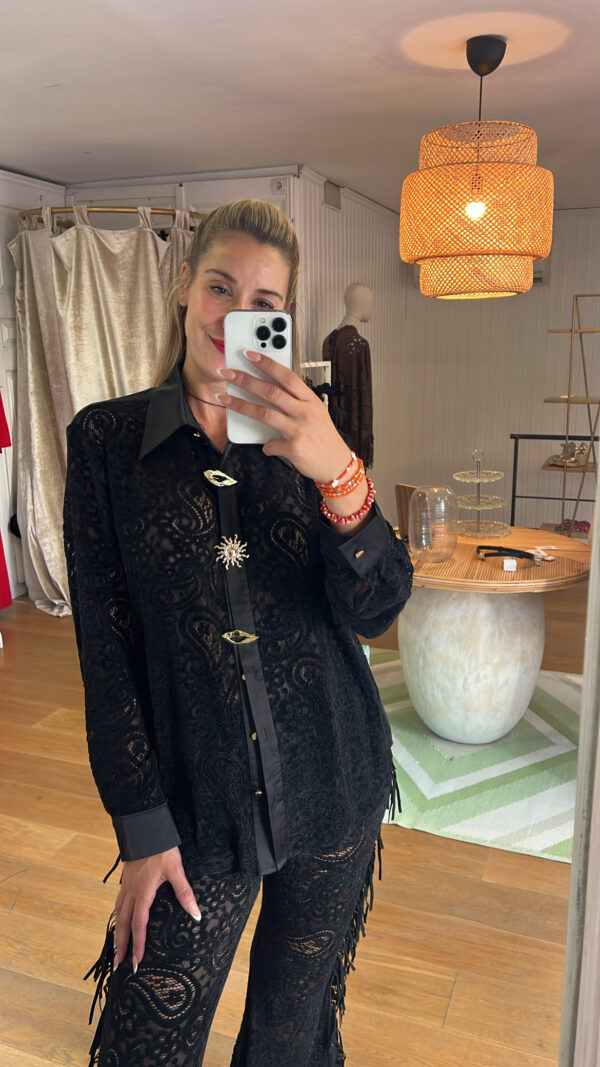 camisa Boheme negra