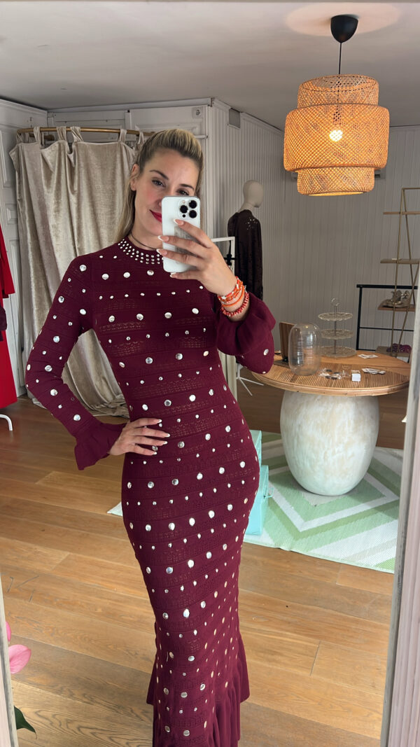 vestido Sandro granate