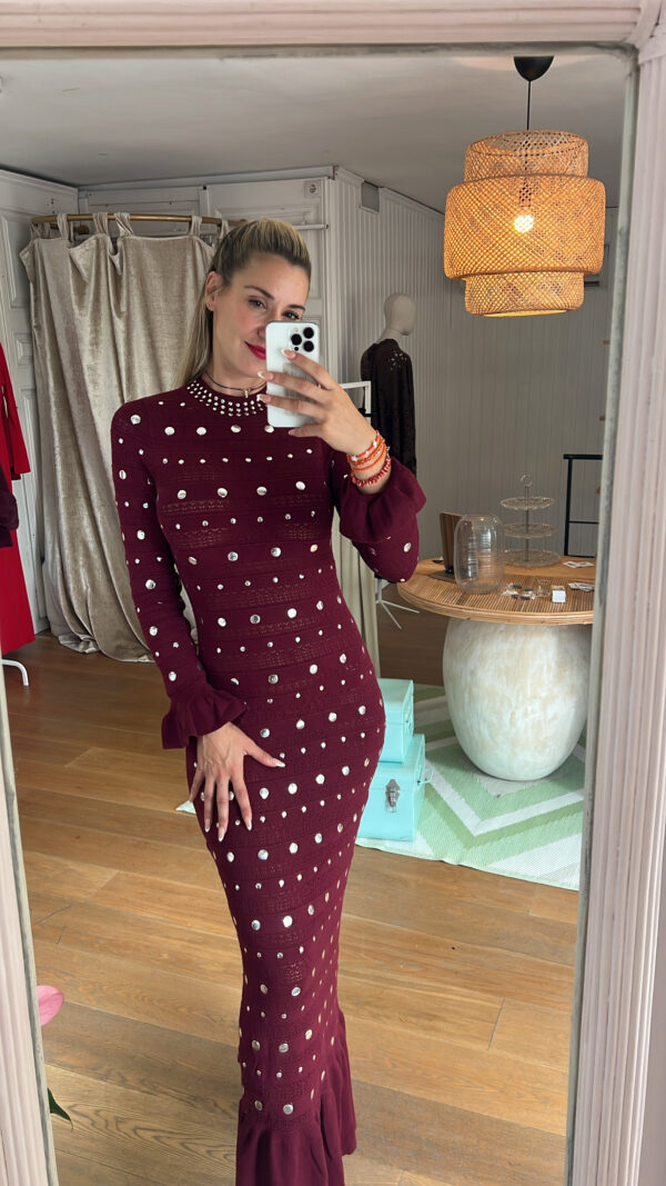 vestido Sandro granate