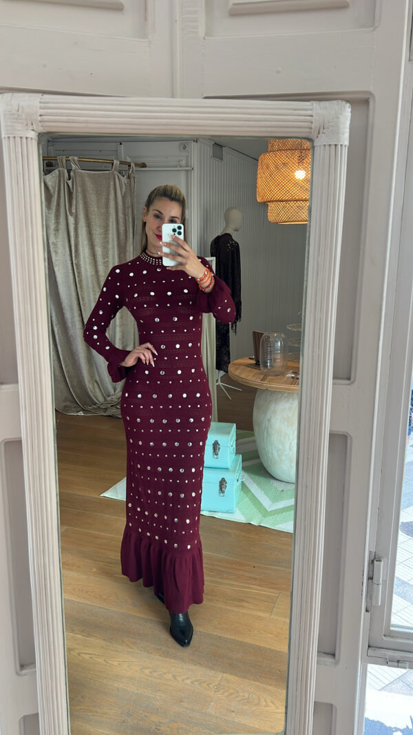 vestido Sandro granate