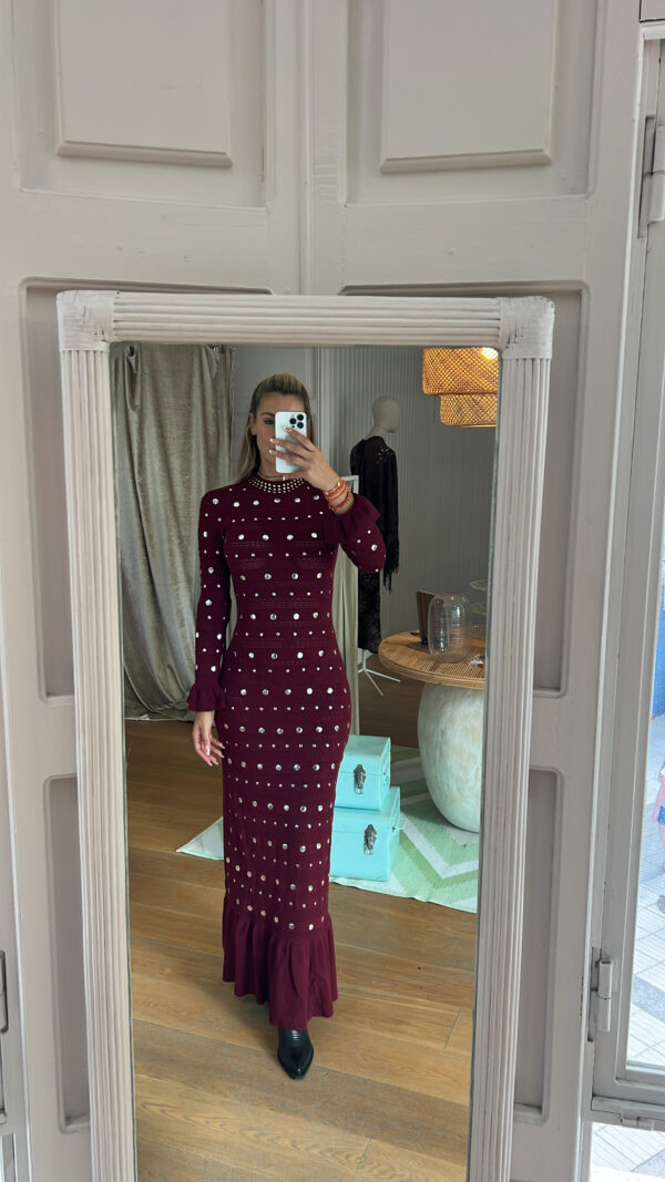 vestido Sandro granate