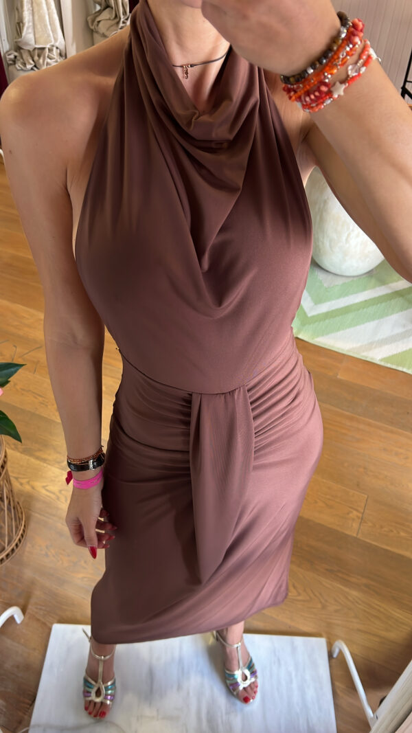 Vestido late marrón