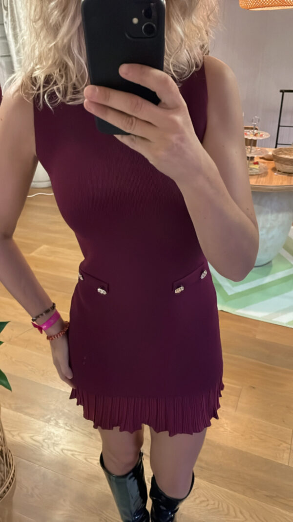 Vestido burdeos lidia