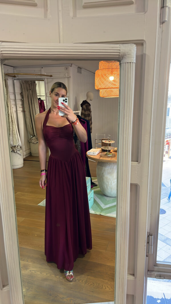 Vestido princesa granate