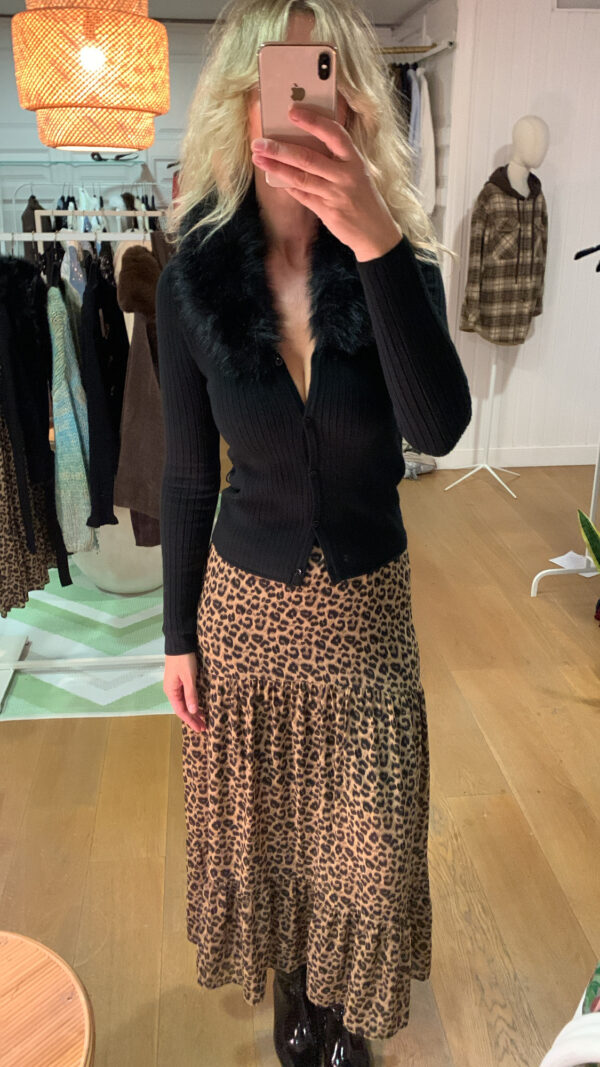 Falda animal print larga