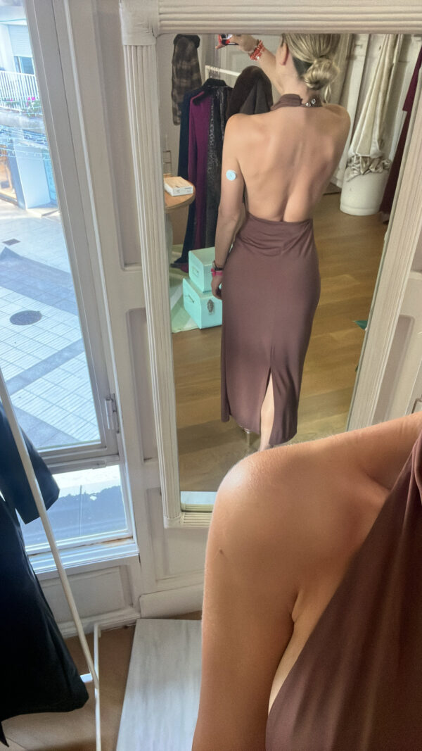 Vestido late marrón