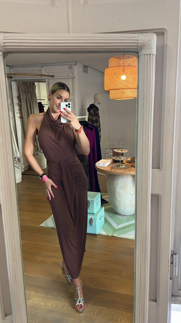 Vestido late marrón