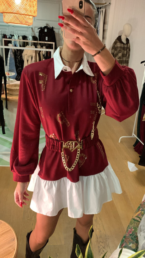 Vestido grana fashion