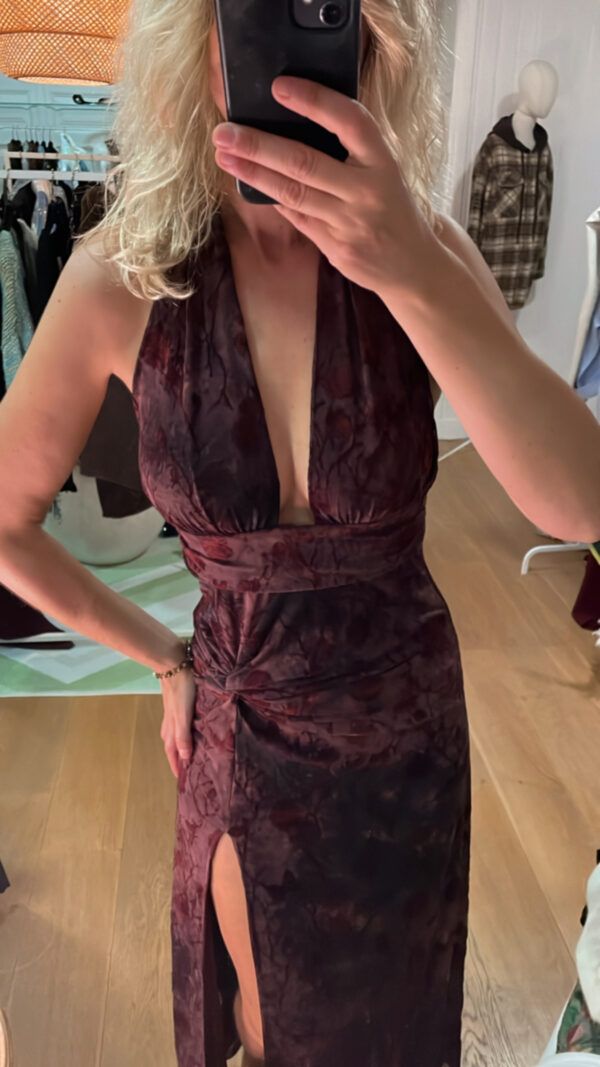 Vestido otoño granate