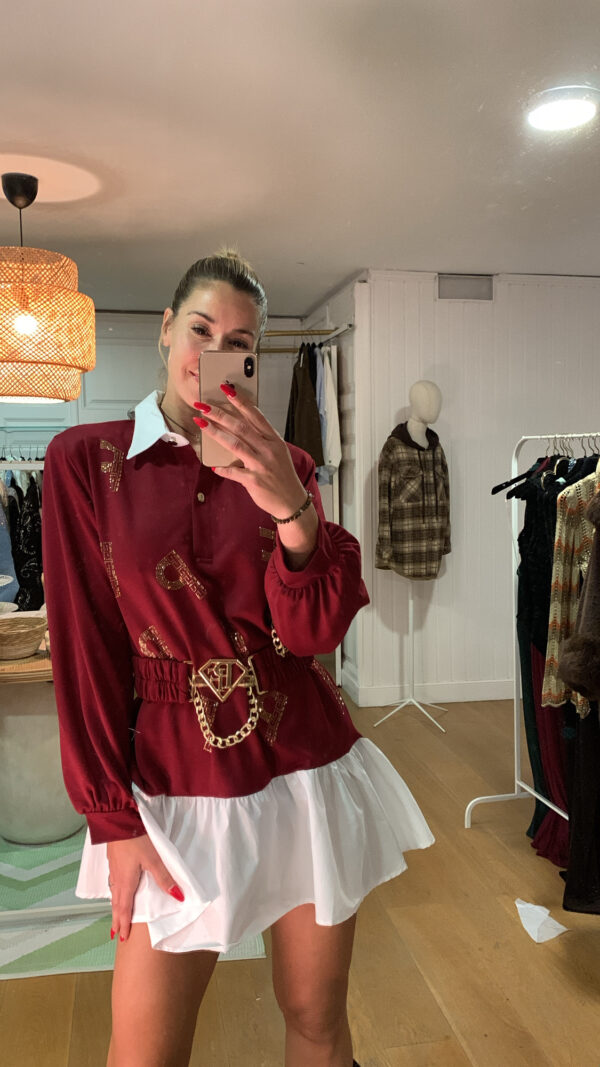 Vestido grana fashion