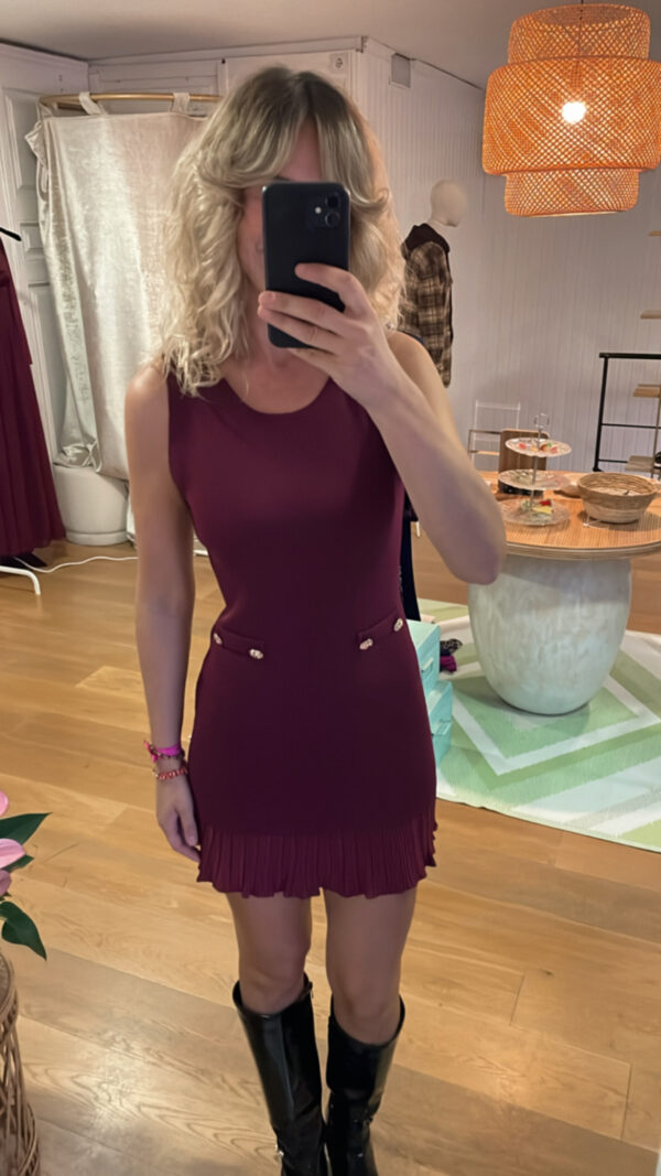 Vestido burdeos lidia
