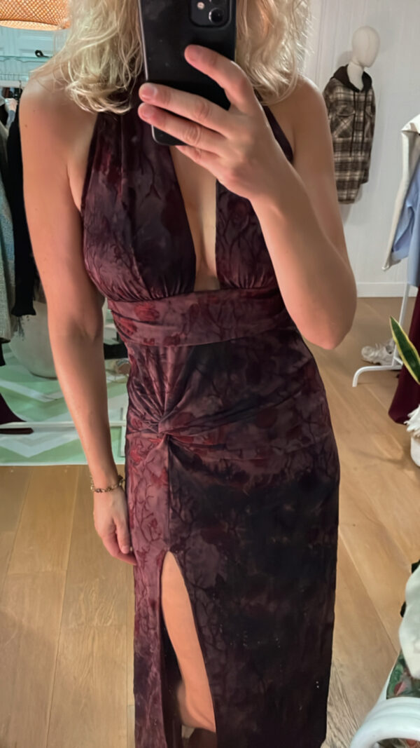 Vestido otoño granate