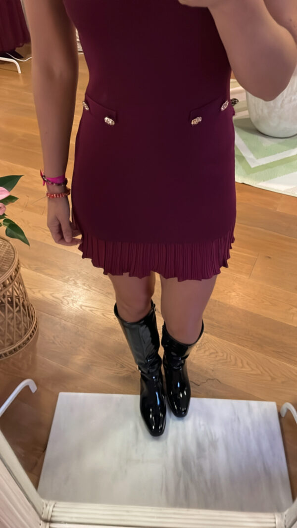Vestido burdeos lidia