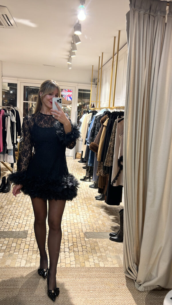 Vestido black blossom