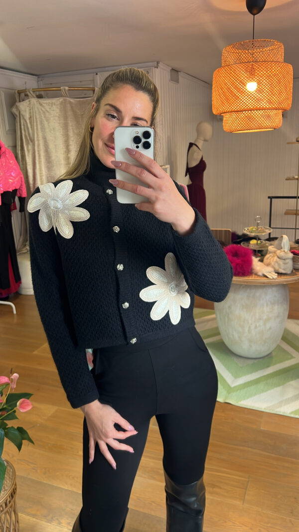 Chaqueta Negra “Daisy Knit”