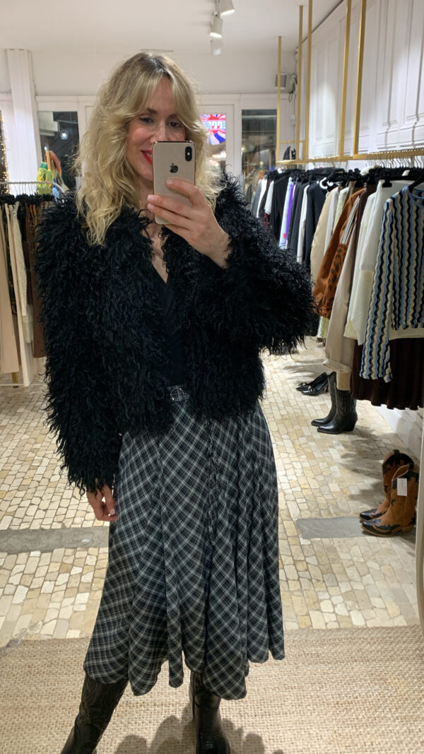 Chaqueta pelito Mongolia negro