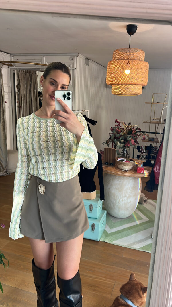 falda pantalón masiel kaki