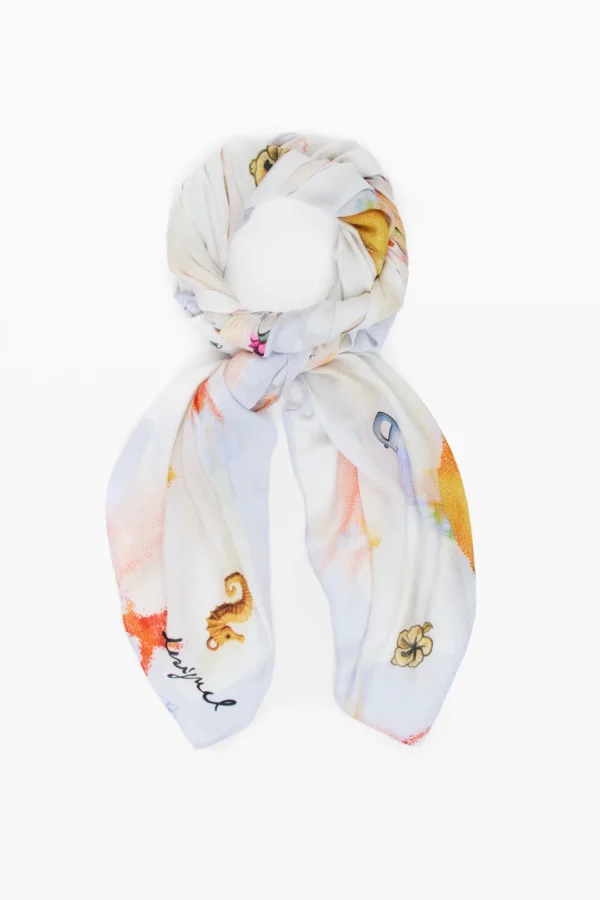 foulard rectangular charms