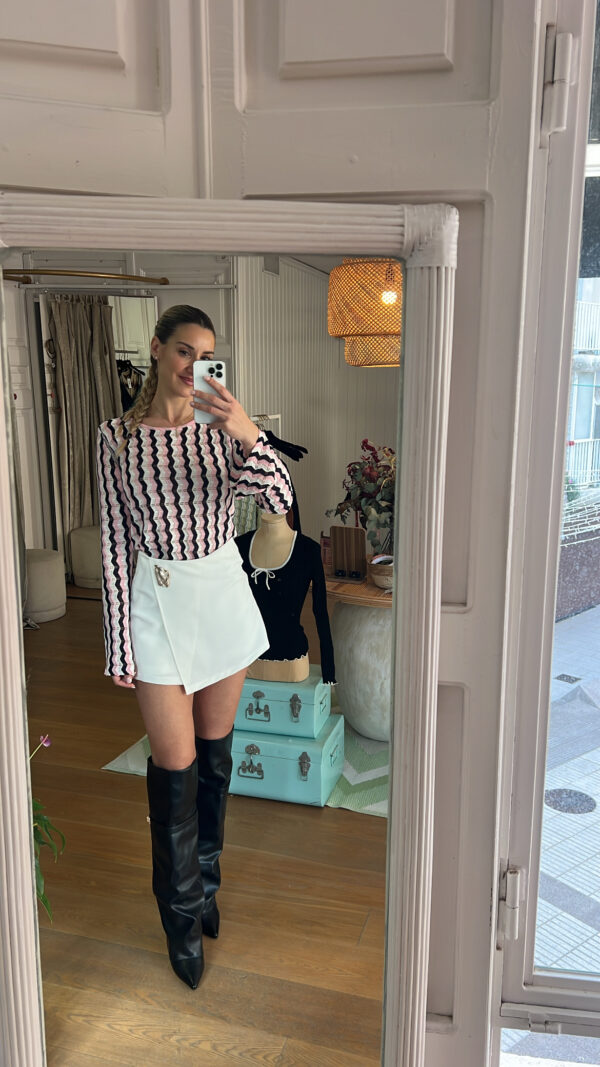 falda pantalón masiel blanca