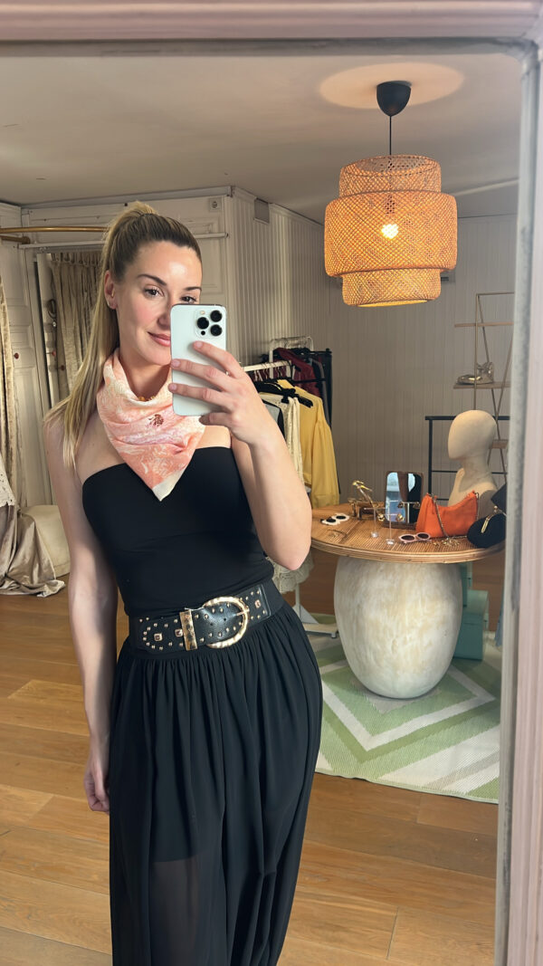 Cinturón elástico negro miley