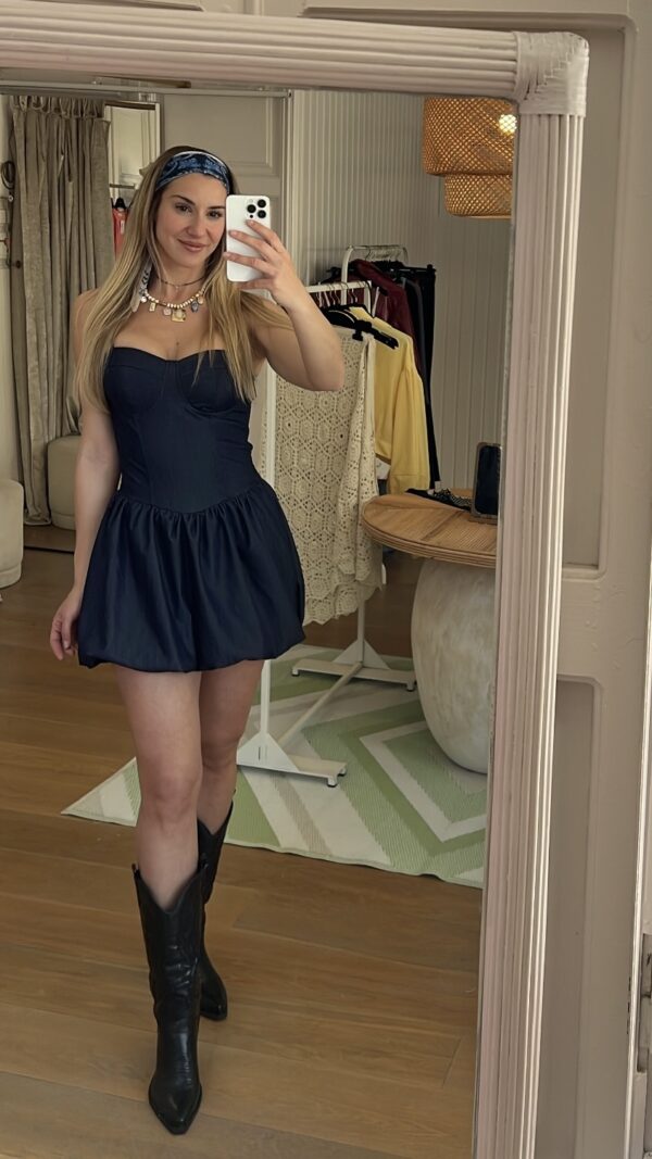 Vestido falda globo tenzel